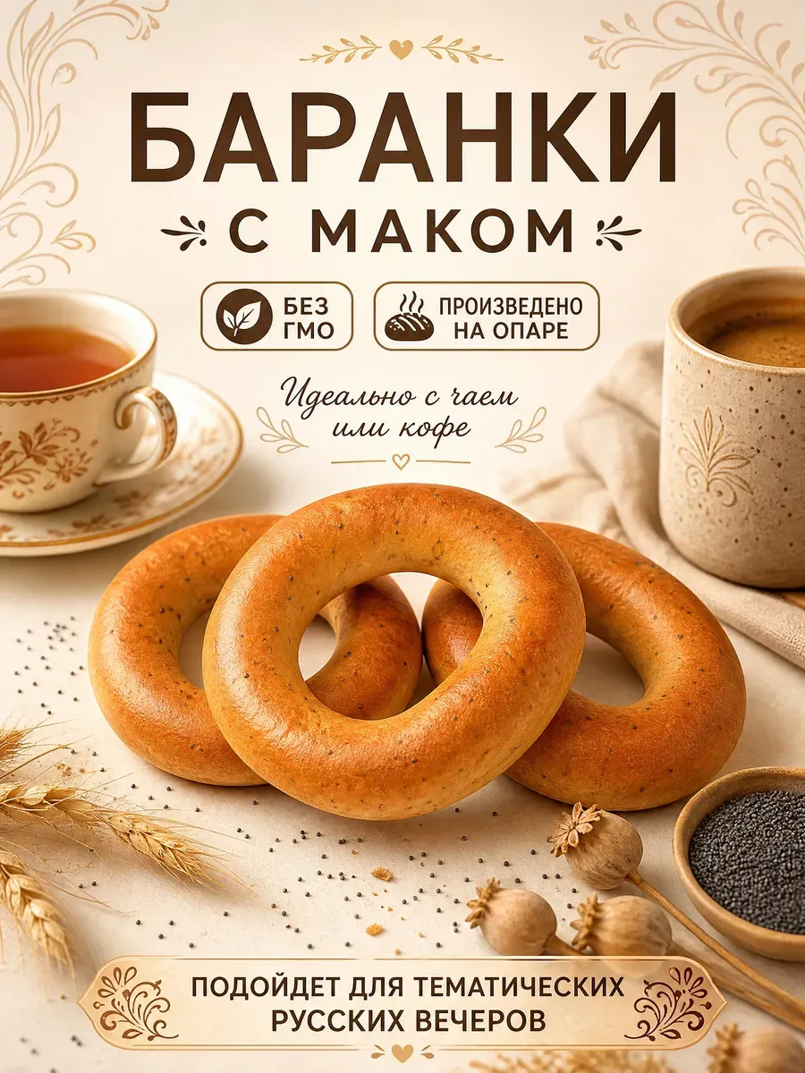 Баранки с маком,220гр